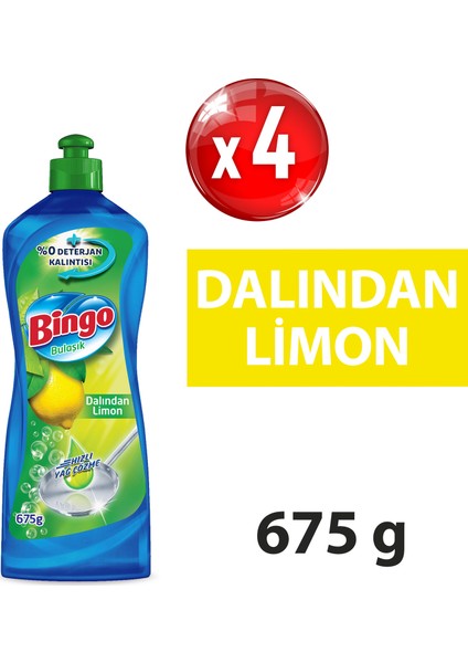 Dynamic Bulaşık Sıvısı 675 gr Dalından Limon 4'lü