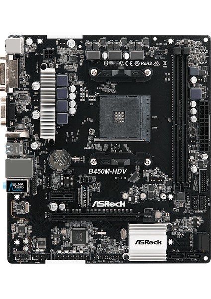 B450M-HDV AMDB450 3200MHz DDR4 Soket AM4 ATX Anakart  (ASRB450M-HDV)