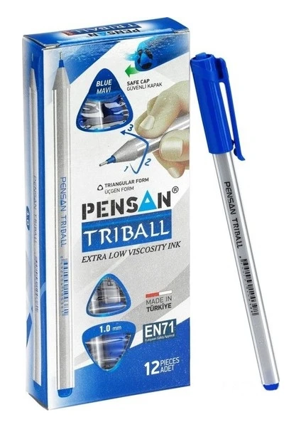 PENSAN TÜKENMEZ TRIBALL 1MM MAVİ 12 Lİ 01003