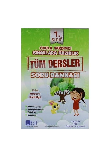 Bulut Eğitim ve Kültür Yayınları Eğitim 1. Sınıf Tüm Dersler Soru Bankası