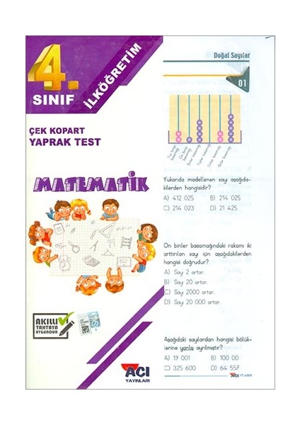 4. Sınıf Matematik Çek Kopart Yaprak Test