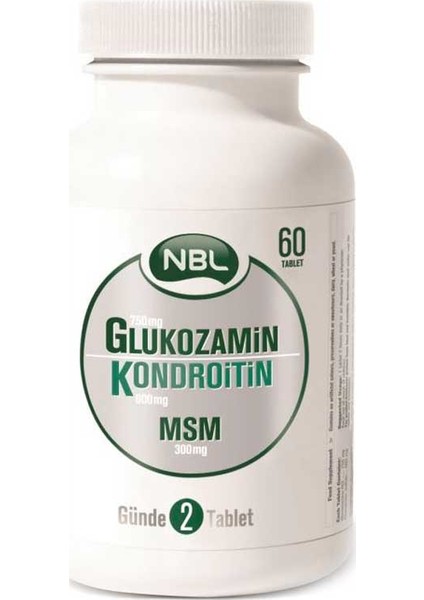 NBL Glukozamin Kondroitin MSM 60 Tablet