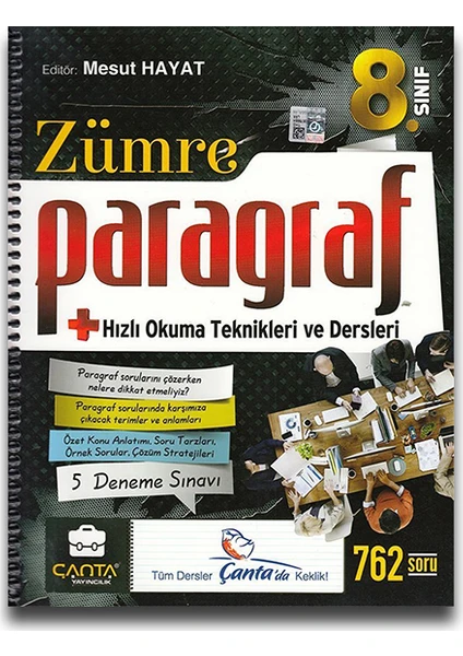 Çanta Yayınları 8. Sınıf Zümre Paragraf Hızlı Okuma Teknikleri ve Dersleri