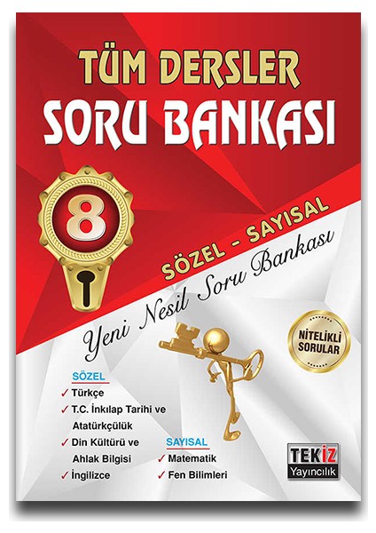 Tekiz 8. Sınıf Tüm Dersler Soru Bankası