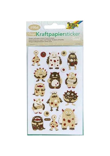 Craft Kağit Sticker 10X16Cm 8 Yaprak Diff.