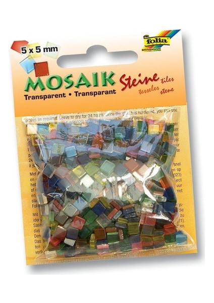 Mozaik 5X5Mm 45G 20 Renk Transparan