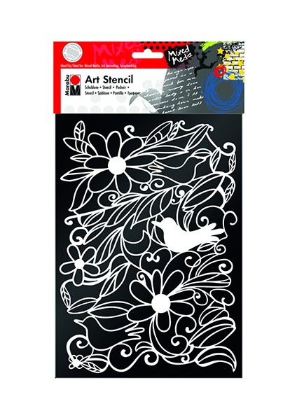 Sanatsal Şablon Dina4 Blooming Garden