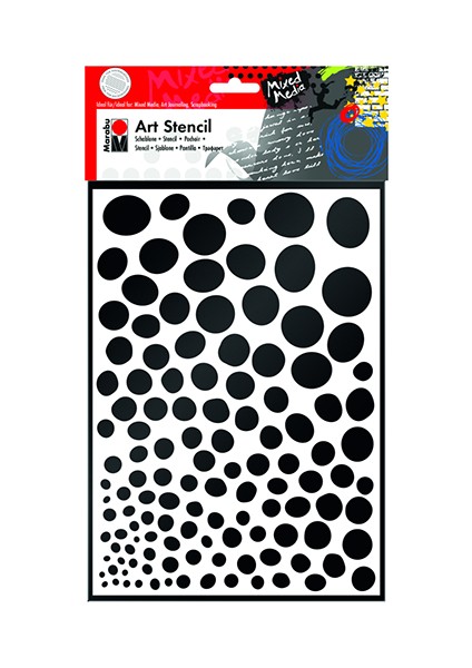 Sanatsal Şablon Dina4 Growing Dots