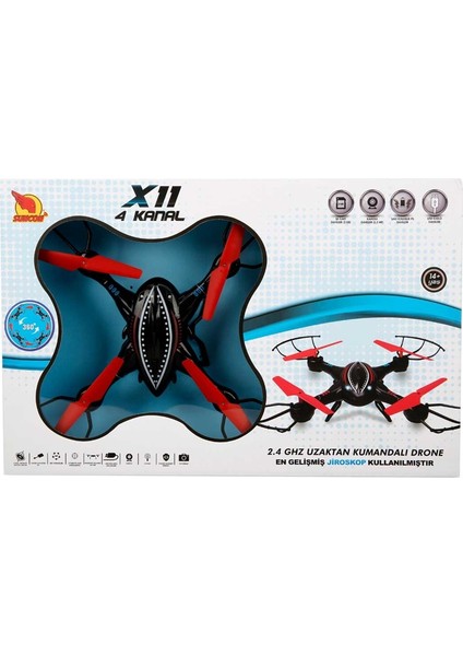 Kameralı Drone 2.4 Ghz Usb Şarjlı 32 cm