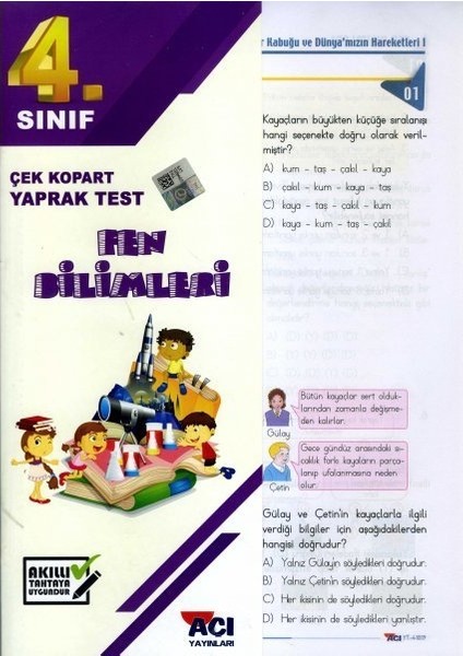 4. Sınıf Fen Bilimleri Çek Kopart Yaptak Test