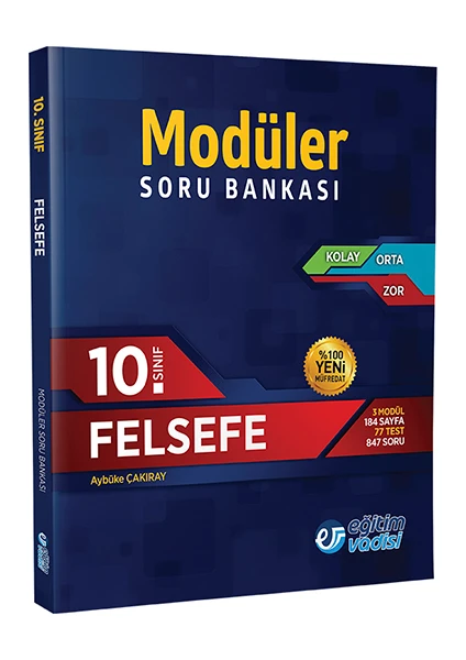 Eğitim Vadisi Yayınları 10.Sınıf Felsefe Modüler Soru Bankası