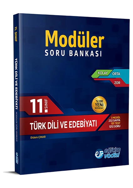 Eğitim Vadisi Yayınları 11.Sınıf Türk Dili Ve Edebiyatı Modüler Soru Bankası