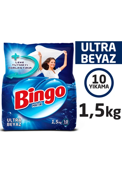 Ultra Beyaz Toz Çamaşır Deterjanı 1,5 Kg