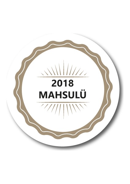 2018 Mahsul Sticker Etiket 3 x 3 cm 20li