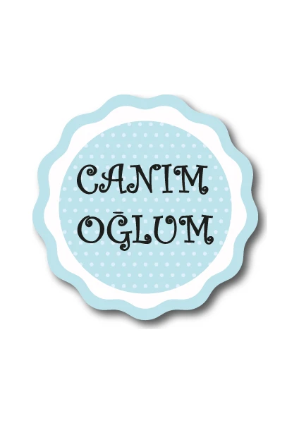 Canım Oğlum Sticker Etiket 3 x 3 cm 20li