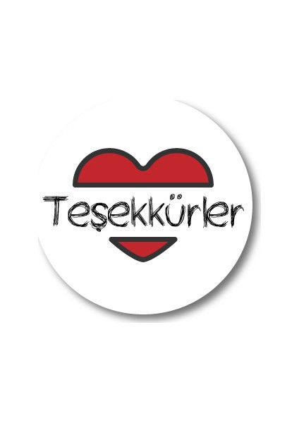 Teşekkürler Sticker Etiket 3 x 3 cm 20li