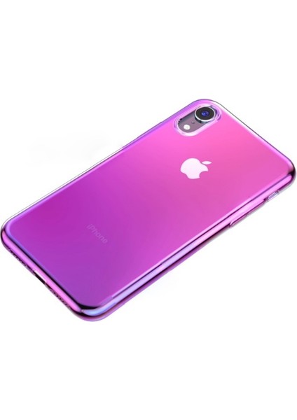 Apple iPhone XR 61 Glow Case Şeffaf Silikon Kılıf