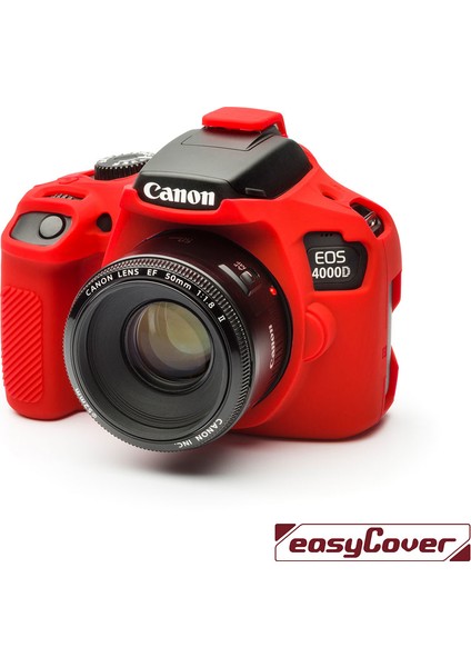 EasyCover Canon 4000D Silikon Kılıf ECC4000DR (Kırmızı)