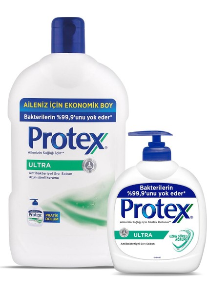 Protex Sıvı Sabun Ultra Koruma 1500 ml + 500 ml Pompalı