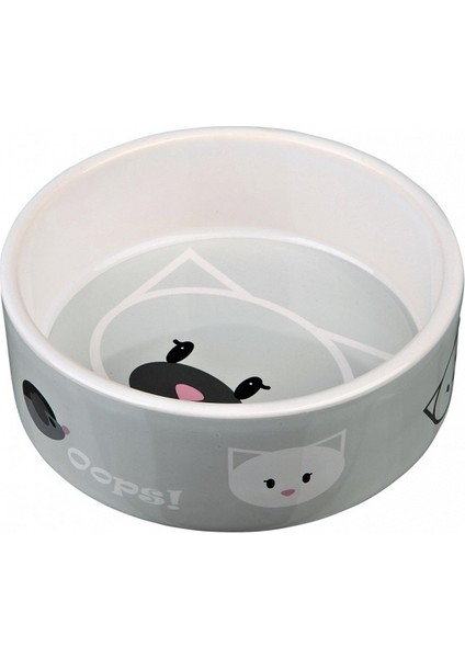 Kedi Seramik Mama Su Kabı 0.3lt 12 cm - 1 Adet
