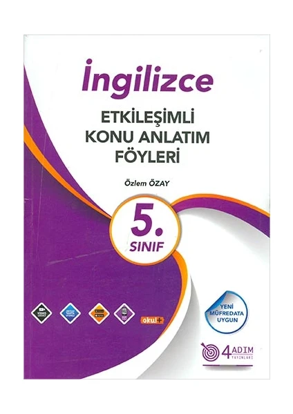 4 Adım Yayınları 4 Adım 5. Sınıf İngilizce Etkileşimli Konu Anlatım Föyleri