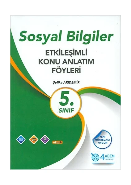 4 Adım Yayınları 4 Adım 5. Sınıf Sosyal Bilgiler Etkileşimli Konu Anlatım Föyleri