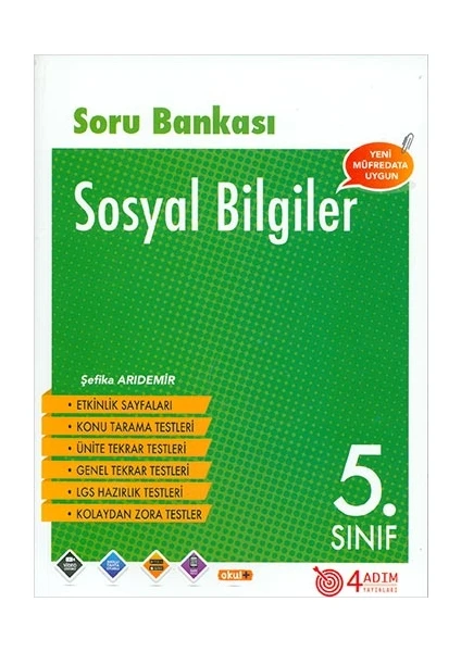 4 Adım Yayınları 4 Adım 5. Sınıf Sosyal Bilgiler Soru Bankası