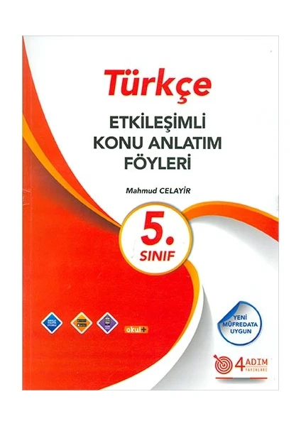 4 Adım Yayınları 4 Adım 5. Sınıf Türkçe Etkileşimli Konu Anlatım Föyleri