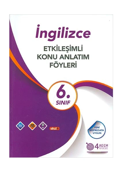 4 Adım Yayınları 4 Adım 6. Sınıf İngilizce Etkileşimli Konu Anlatım Föyleri