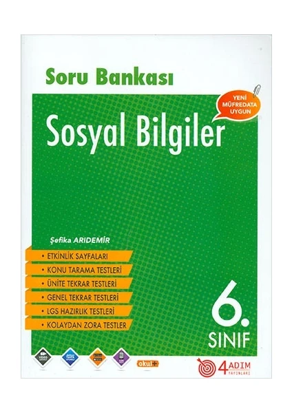 4 Adım Yayınları 4 Adım 6. Sınıf Sosyal Bilgiler Soru Bankası