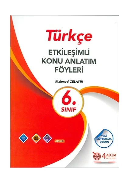 4 Adım Yayınları 4 Adım 6. Sınıf Türkçe Etkileşimli Konu Anlatım Föyleri