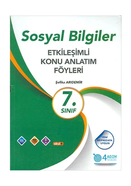 4 Adım Yayınları 4 Adım 7. Sınıf Sosyal Bilgiler Etkileşimli Konu Anlatım Föyleri