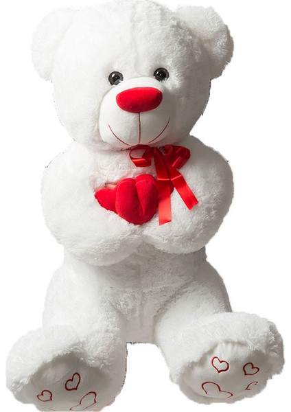 Kalp Tutan Sevimli Dev Peluş Ayıcık 100 cm