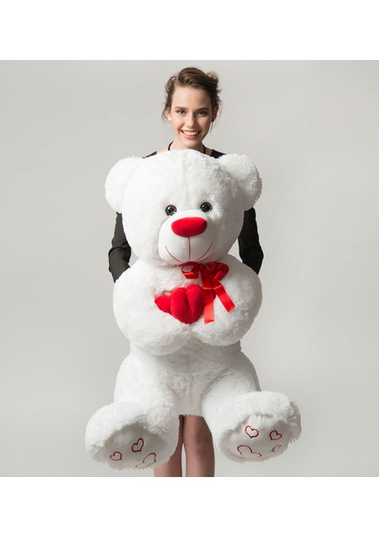 Kalp Tutan Sevimli Dev Peluş Ayıcık 100 cm modelleri