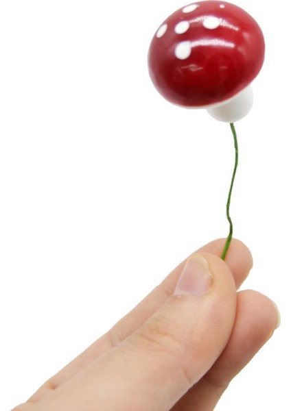 50li Köpük Mantar Teraryum Süsü Kırmızı fiyatları