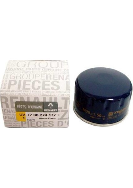 Yağ Filtresi Kısa R9-R11-R19-R21-Megane I-II-III-Clio I-II-III-Ka