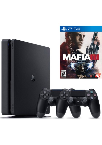 Ps4 Slim 500 Gb Oyun Konsolu + 2. Kol + Mafia 3