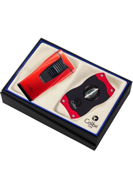 Monaco Puro Çakmak + V Kesici Seti Metalik Kırmızı fiyatları