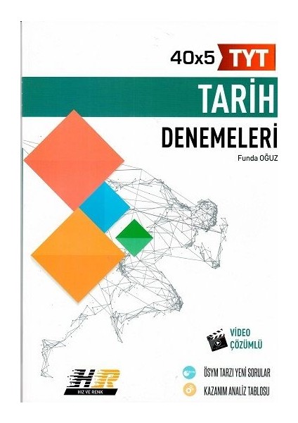 Hız ve Renk Yayınları TYT Tarih 40x5 Denemeleri