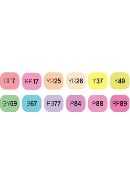 Touch Twin Marker 12'li Set Pastel Tones