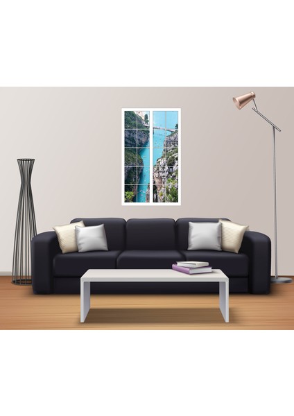 Pencere Nehir Koy Duvar Sticker