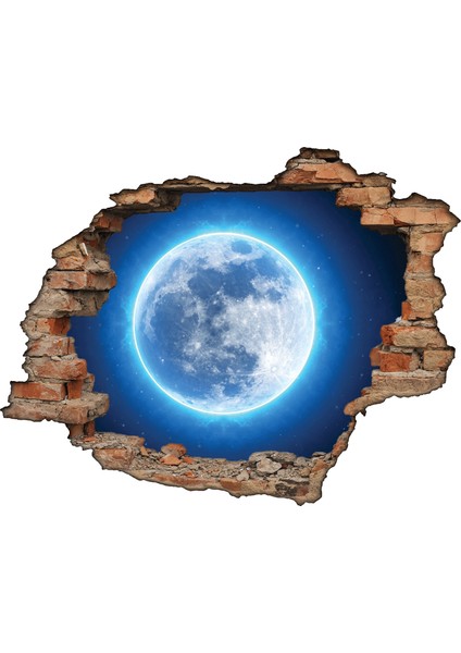 Kırık Tuğla Ay Duvar Sticker