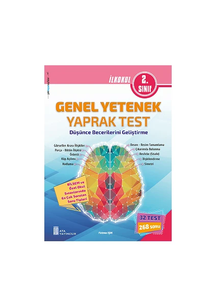 Ata Yayıncılık  2.Sınıf Bilsem Genel Yetenek Yaprak Test - Düşünce Becerilerini Geliştirme