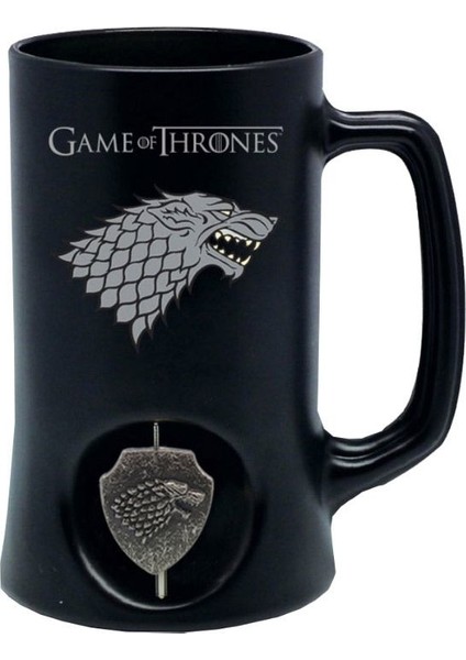 Game of Thrones 3D Rotating Stark Black Stein Bardak