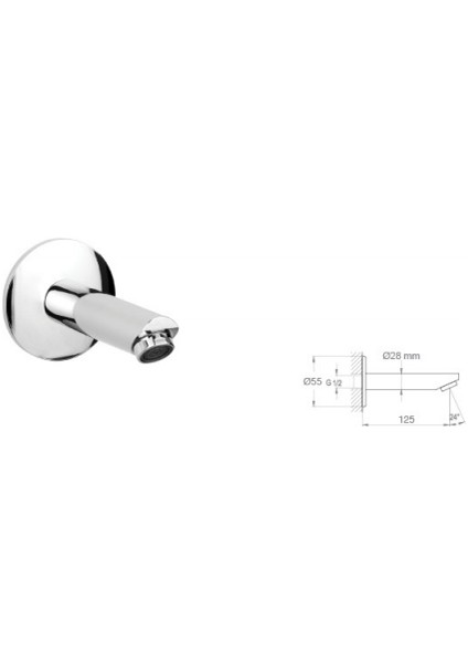 Ankastre Su Çıkış Gagası - Mg04