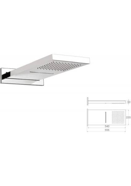 Paslanmaz Panel Tepe Duşu - Mrf02