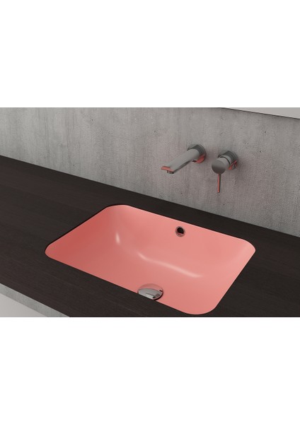 Scala Tezgah Altı Lavabo 55 Cm -Mat Somon