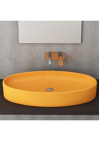 Bocchi Vessel Elips Çanak Lavabo 85 Cm - P.Mandalina Sarısı 1014-021-0125