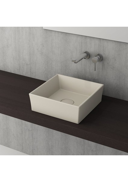 Vessel Kare Lavabo 38X38 Cm - Mat Yasemin