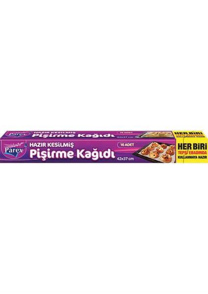 Hazır Kesilmiş Pişirme Kağıdı 16 Yaprak 42x37 cm
